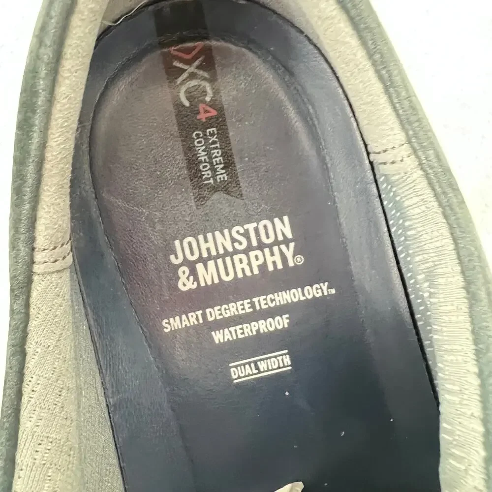 JOHNSTON & MURPHY XC4 Tanner Plain Toe Blue Nubuck Men's Shoes 12M  Waterproof
